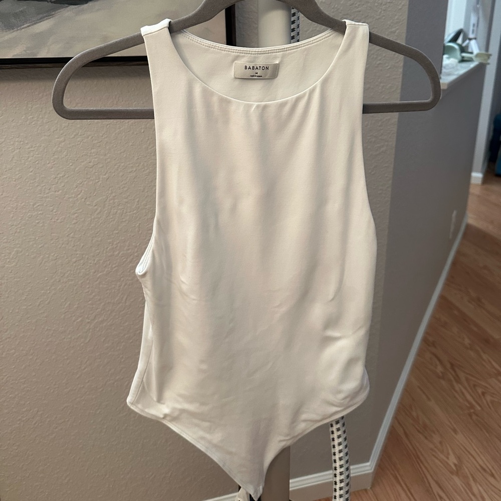 White Aritzia Babaton leotord in medium